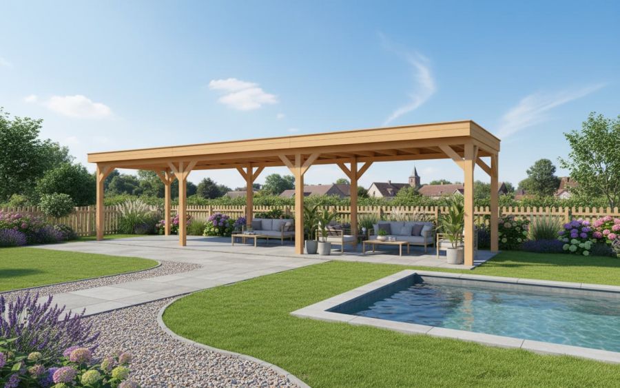 YARD Outdoor SUBLIME overkapping 1100x400 cm Douglas blank