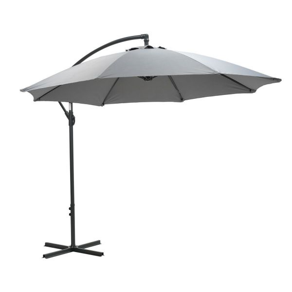 Garden Impressions Athene parasol - Ø300 cm - carbon black - light grey