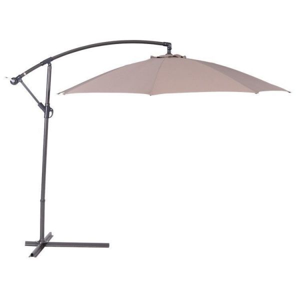 Athene parasol - Ø300 cm - carbon black - taupe