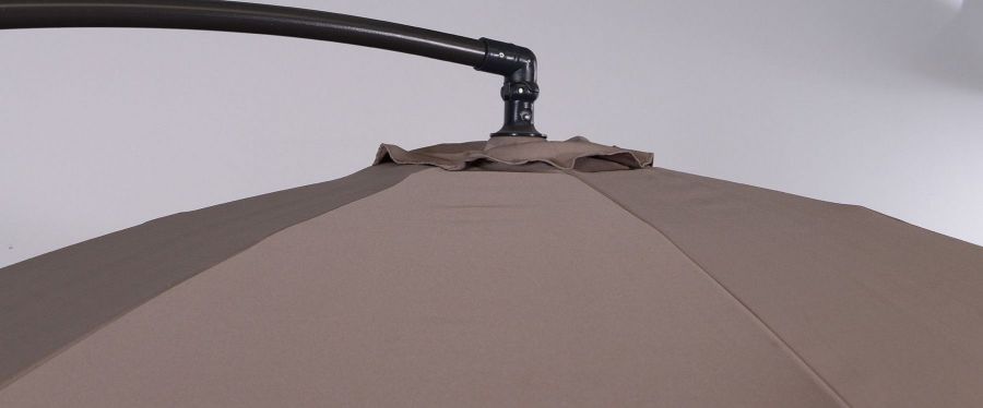 Athene parasol - Ø300 cm - carbon black - taupe