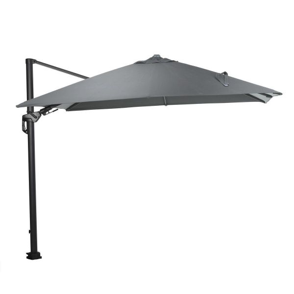 Hawaii Lumen parasol - 300x300 cm - carbon black - light grey