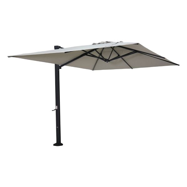 Garden Impressions Hawaii Emperor zweefparasol - 300x400 cm zwart / royal sand