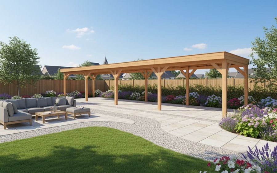 YARD Outdoor SUBLIME overkapping 1300x350 cm Douglas blank