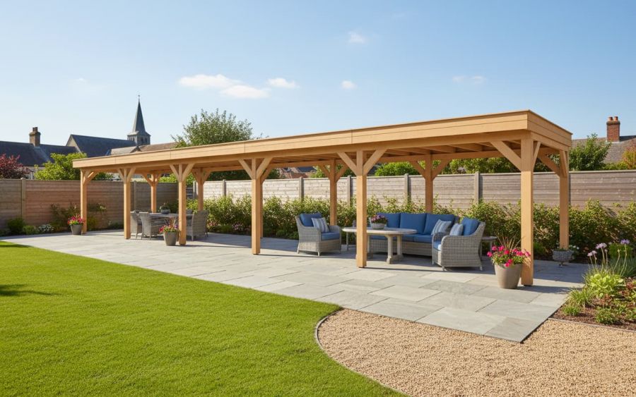 YARD Outdoor SUBLIME overkapping 1500x350 cm Douglas blank