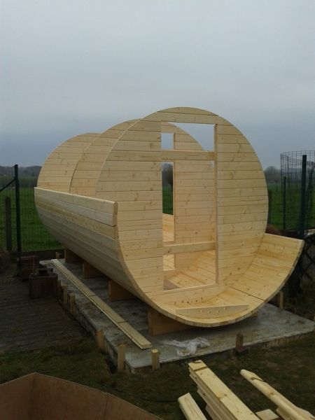 Barrelsauna Ø195x300 cm - Vurenhout voor