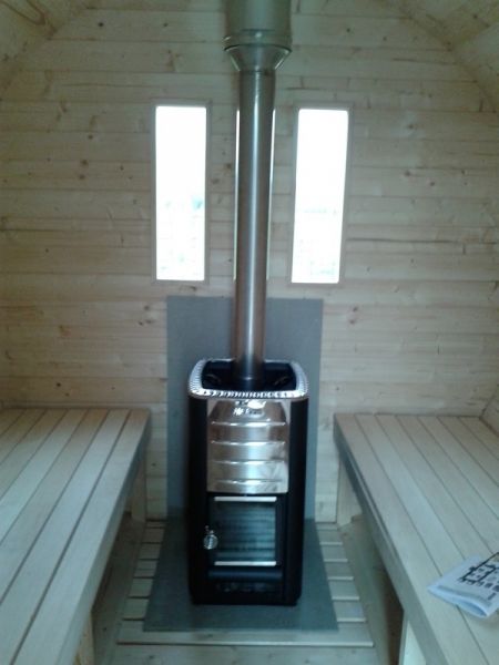 Barrelsauna Ø195x300 cm - Vurenhout binnen