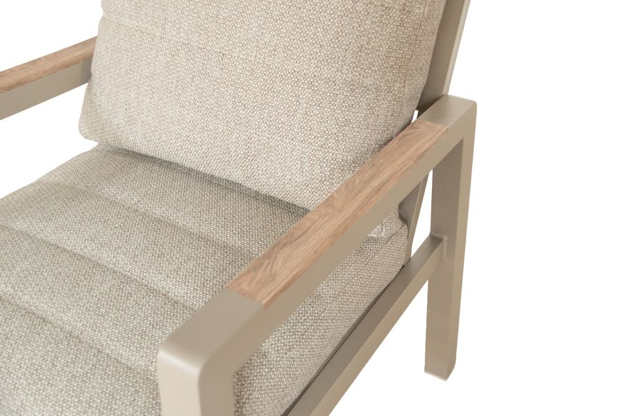 SenS-Line Colin loungeset 4-delig aluminium met beige kussens