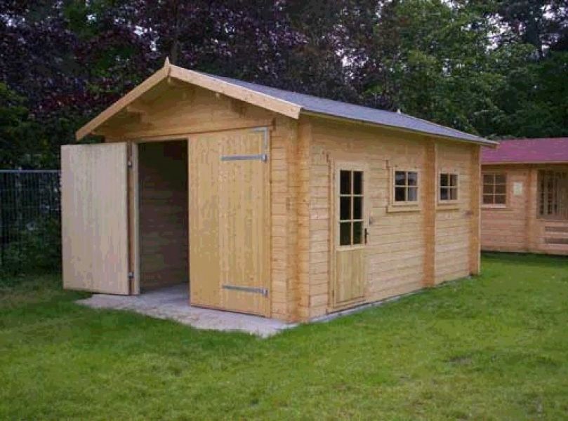Garage 3755 S 375x550 cm - zadeldak - geïmpregneerd