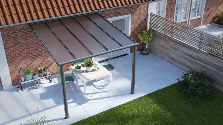 Veranda Smartline 304x250 cm - Antraciet structuur - Bouwpakket