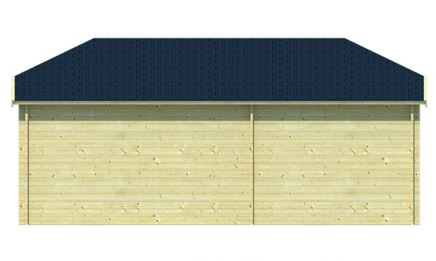 Tuindeco Torkel Blokhut 420x420 cm + luifel 280 cm 44 mm vuren blank