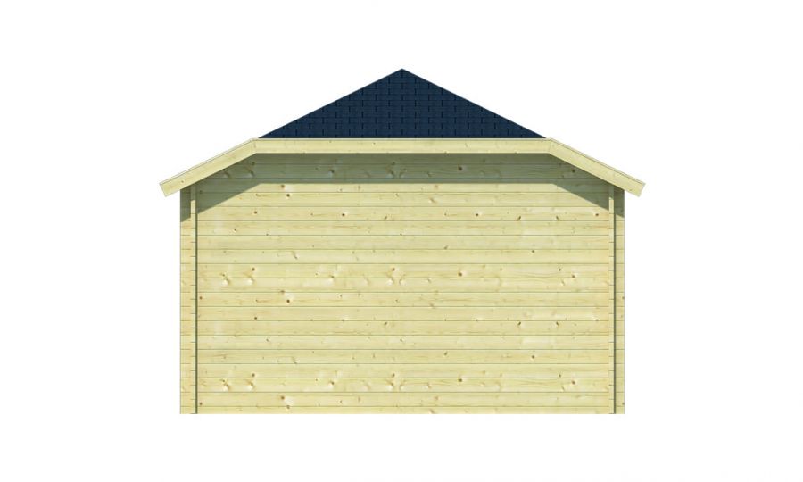 Tuindeco Torkel Blokhut 420x420 cm + luifel 280 cm 44 mm vuren blank