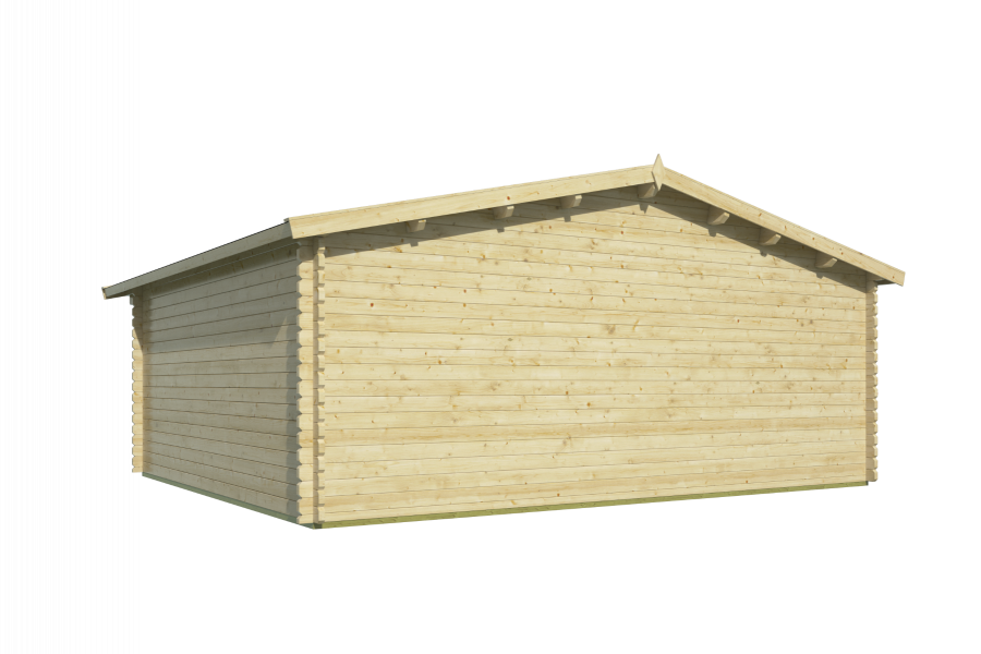 Blokhut Tova 595x500 cm + luifel 75 cm - red class wood geïmpregneerd