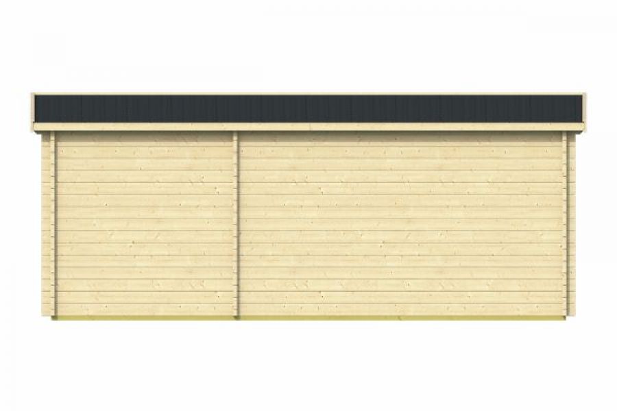 Tuindeco Meg Blokhut 595x400 cm 44 mm vuren grijs geïmpregneerd