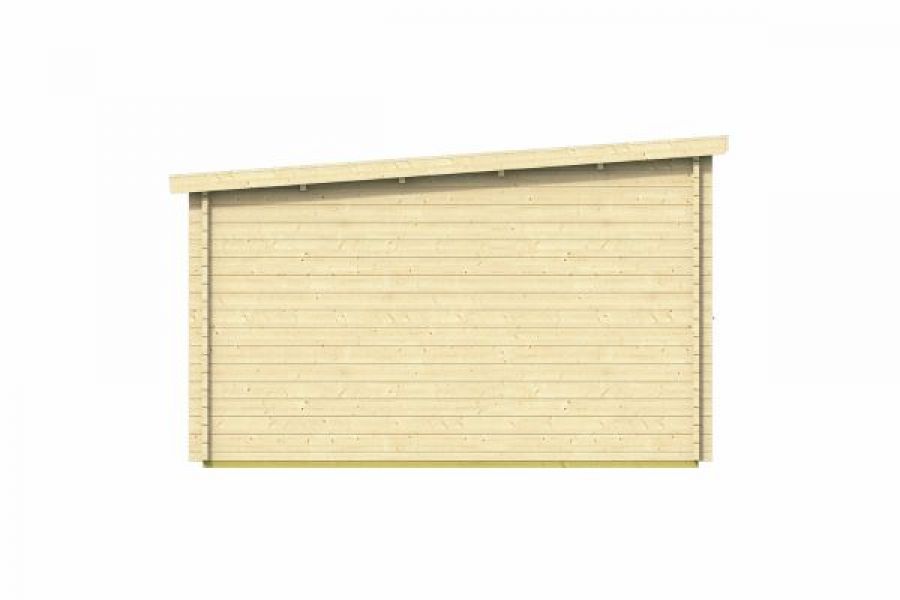 Tuindeco Meg Blokhut 595x400 cm 44 mm vuren grijs geïmpregneerd