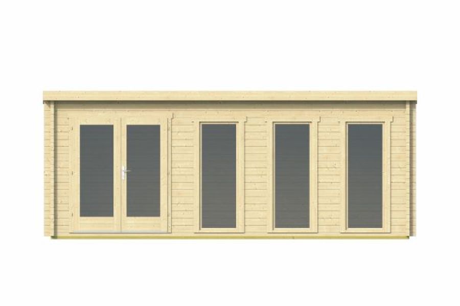 Tuindeco Gabriella Blokhut 595x400 cm 58 mm vuren groen geïmpregneerd