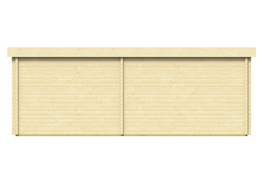 Tuindeco Bridgend Hoekblokhut met overkapping 380+298x380+298 cm 70 mm vuren groen geïmpregneerd