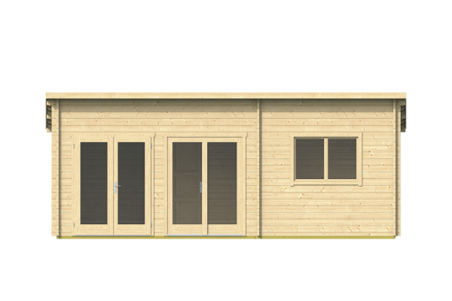 Tuindeco Moderna Blokhut 702x532 cm 44mm vuren blank