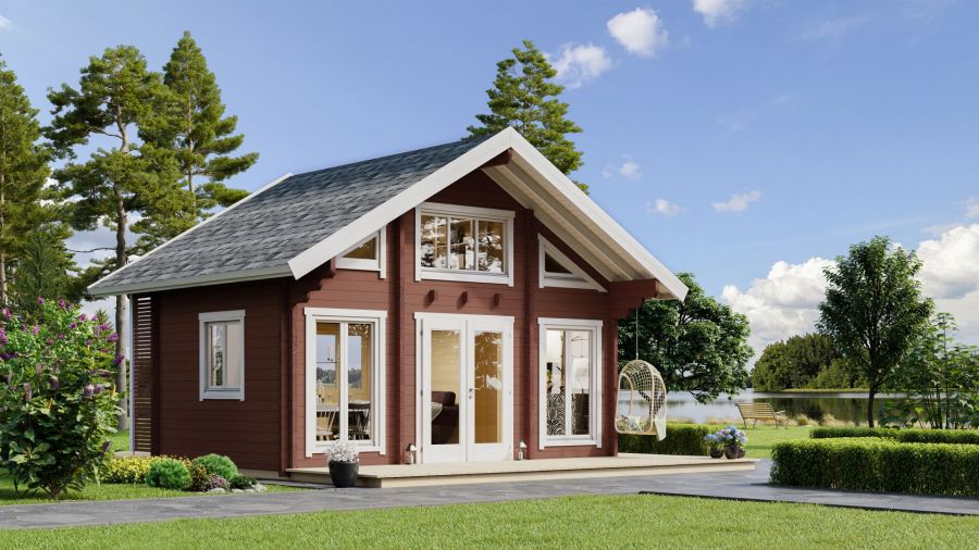 Saunahuis Vaasa 570x350 cm - 70 mm