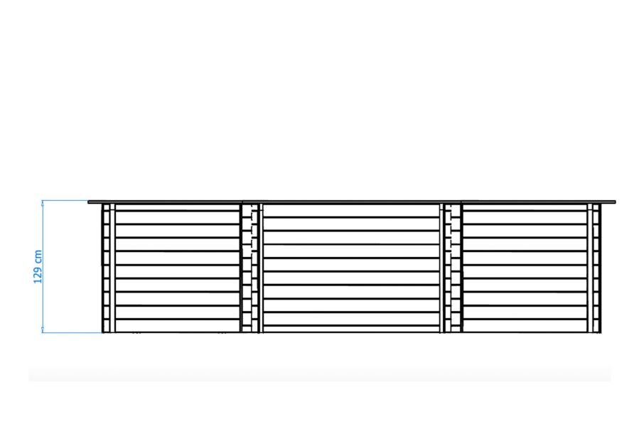 Luxe houten zwembad Kokomo Beach 560x517x129 cm