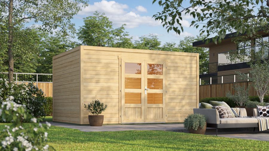 Outdoor Life Quby blokhut 400x300 cm 28 mm vuren blank