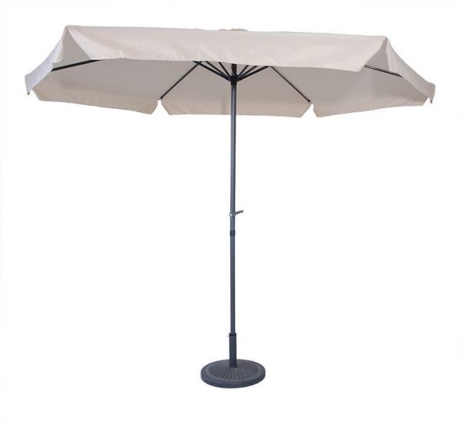 Delta parasol - Ø300 cm carbon black - ecru