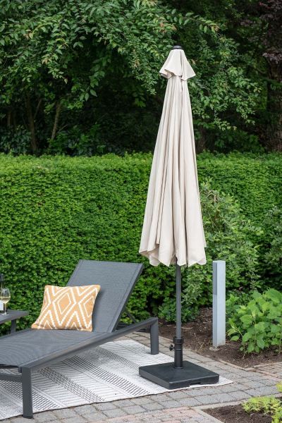Delta parasol - Ø300 cm carbon black - ecru