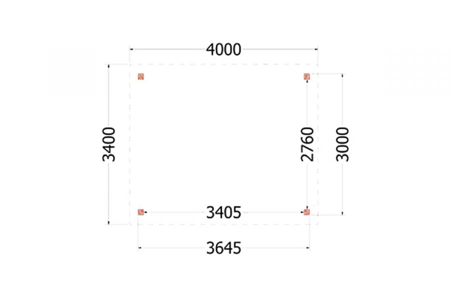 Trendhout Kapschuur de Deel 400x340 cm