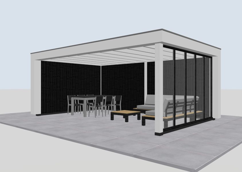 Buitenverblijf Verona model links 625 x 400 cm