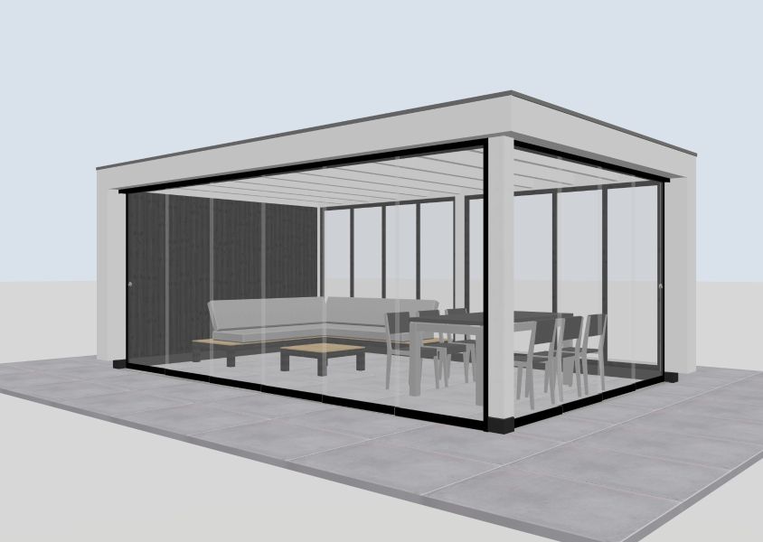 Buitenverblijf Verona model links 625 x 400 cm