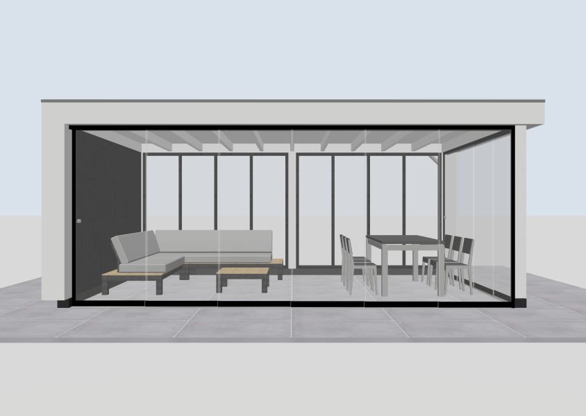 Buitenverblijf Verona model links 625 x 400 cm