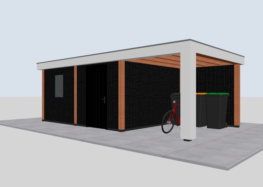 Buitenverblijf Verona model rechts 755 x 400 cm