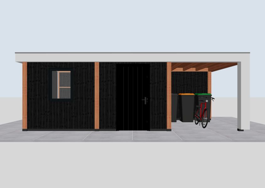 Buitenverblijf Verona model rechts 755 x 400 cm