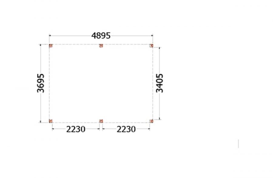 Overkapping Palermo 490x370 cm