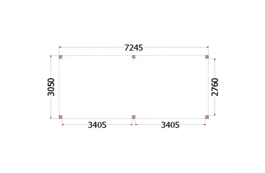 Overkapping Palermo 725x310 cm