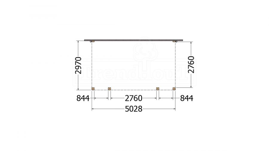 Aanbouwveranda Modena 505x300 cm