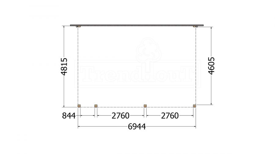 Aanbouwveranda Modena 695x485 cm - model links