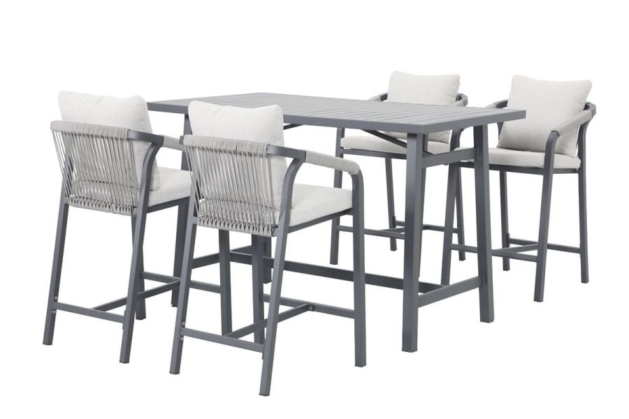 Garden Impressions barset Monti 5-delig carbon black / rope taupe / valley sand - Showmodel Hoofddorp