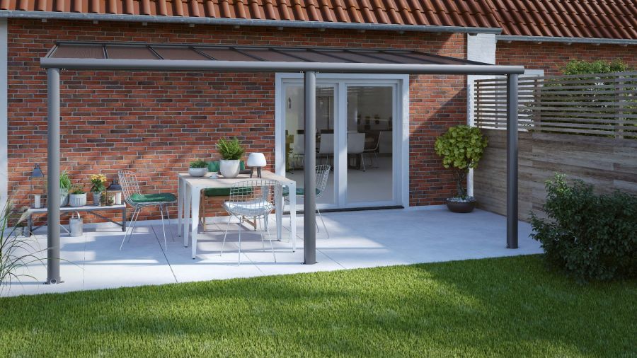 Verasol Veranda Smartline 544x250 cm - Antraciet structuur - Bouwpakket