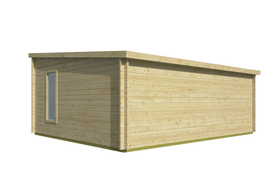 Blokhut Calpe | 44 mm | onbehandeld | 595x500 cm