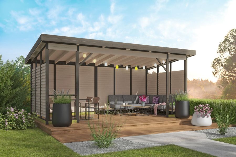 Paviljoen Kristina - 560x284 cm - red class wood geïmpregneerd
