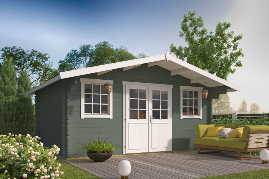 Tuindeco Parijs blokhut 500x380 cm 44 mm vuren honing geïmpregneerd