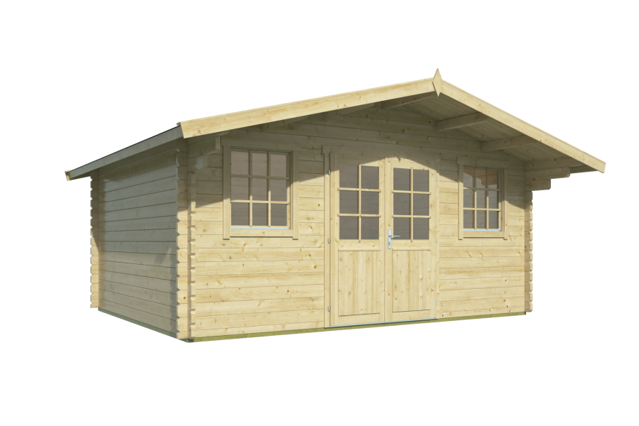 Tuindeco Parijs blokhut 500x380 cm 44 mm vuren honing geïmpregneerd