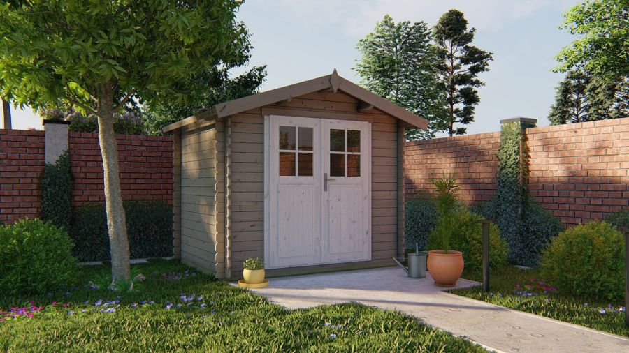 Tuindeco Robert Blokhut 260x200 cm 28 mm vuren blank