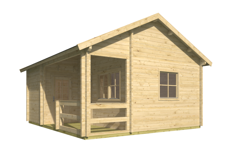 Tuindeco Edelweiss chalet 600x510 cm 70 mm vuren groen geïmpregneerd