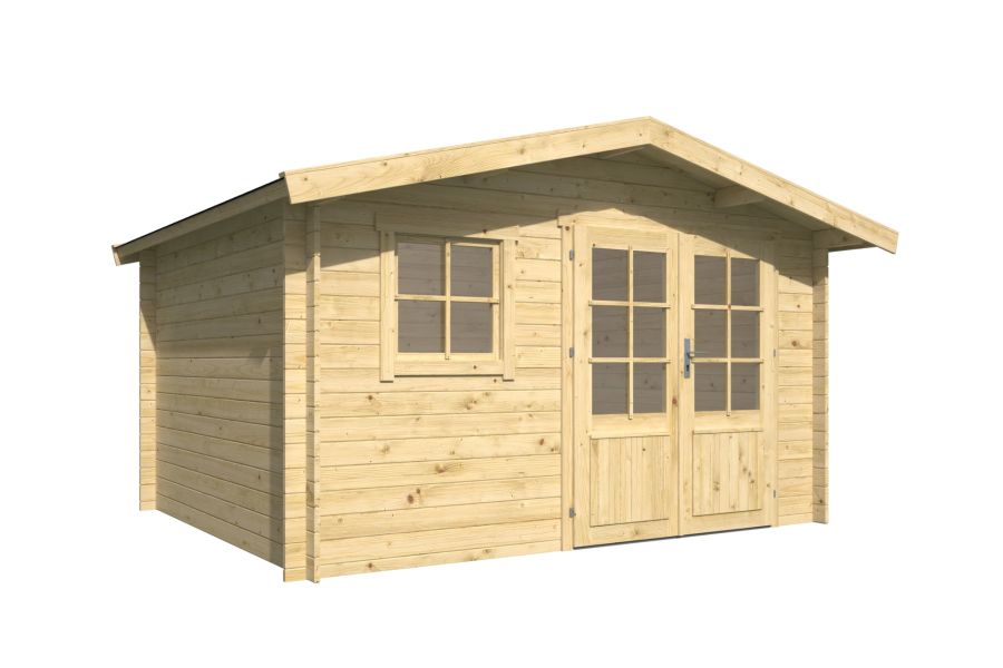 Tuindeco Fritz Blokhut 360x300 cm 28 mm vuren bruin geïmpregneerd