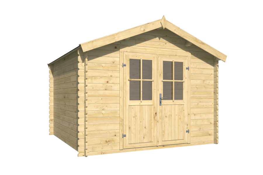 Tuindeco Noja Blokhut 300x300 cm 28 mm vuren red class wood geïmpregneerd