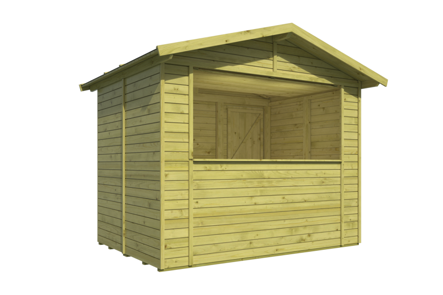 Tuindeco Vixen kiosk 266x175 cm 16 mm incl. vloer vuren groen geïmpregneerd