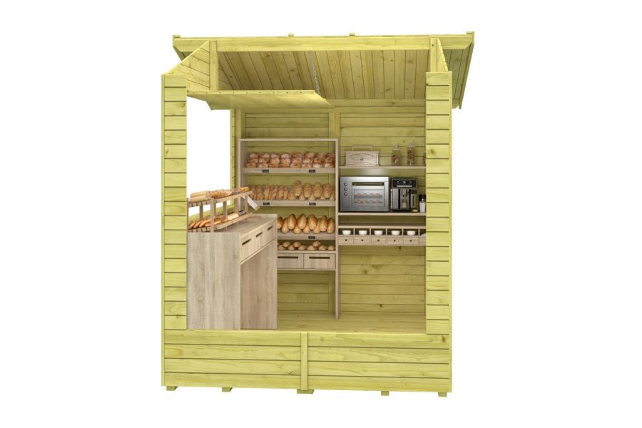 Tuindeco Vixen kiosk 266x175 cm 16 mm incl. vloer vuren groen geïmpregneerd