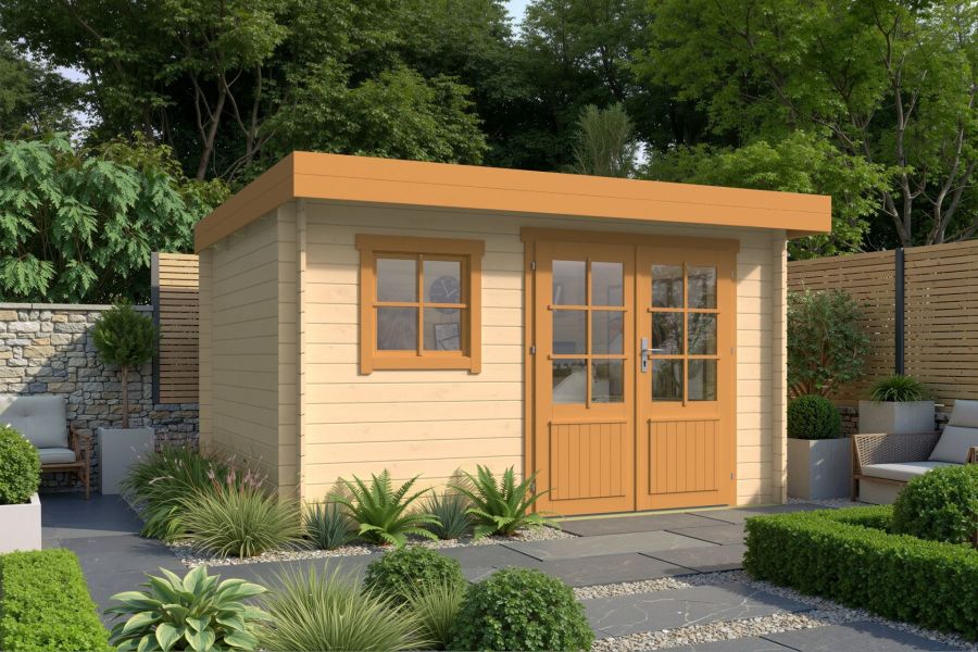 Tuindeco Marta Blokhut 340x280 cm 28 mm vuren blank