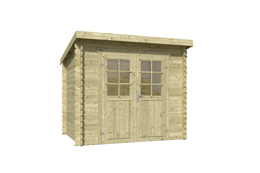 Outdoor Life Indi Blokhut 250x195 cm 28 mm vuren Groen geïmpregneerd